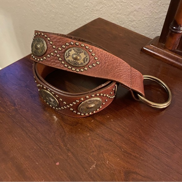 Leather Studded Belt - Picture 1 of 11